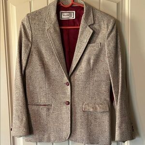 Plus III Gray Blazer with Red Accents